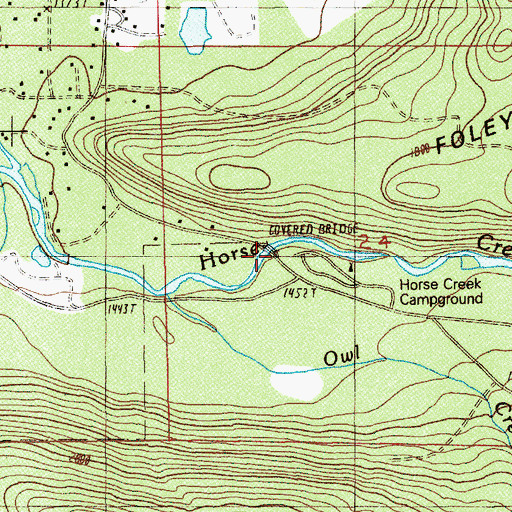 Topographic Map of Horse Creek Group Camp, OR