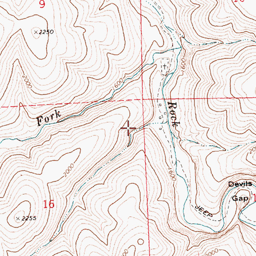 Topographic Map of Horse Hollow, OR