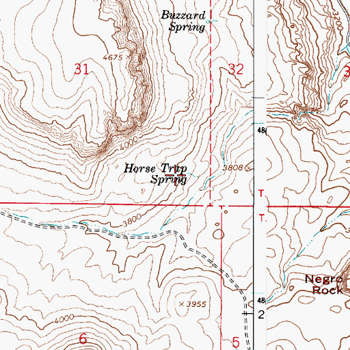 Topographic Map of Horse Trap Spring, OR