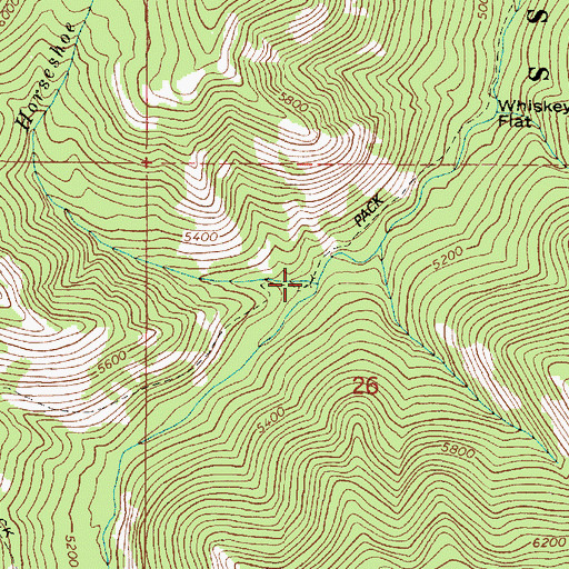 Topographic Map of Horseshoe Creek, OR