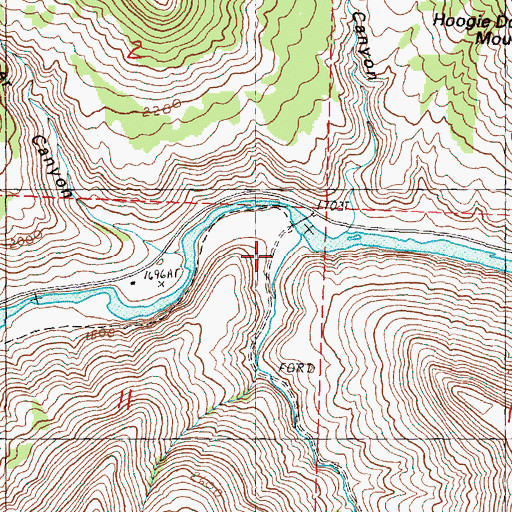 Topographic Map of Horseshoe Creek, OR