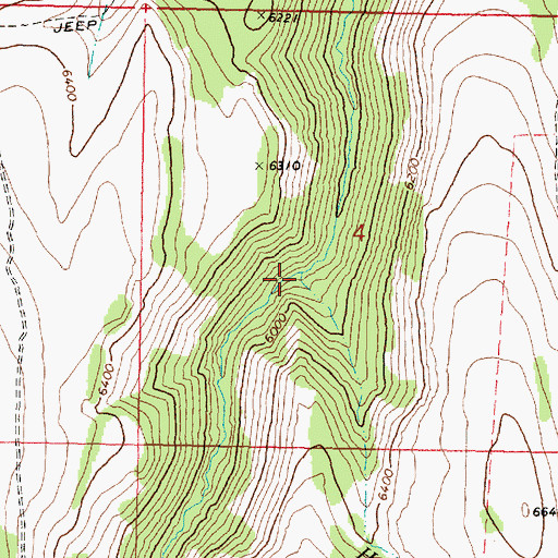 Topographic Map of Horton Creek, OR