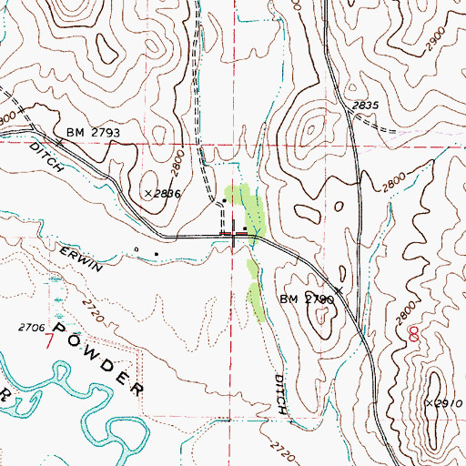 Topographic Map of Houghton Creek, OR