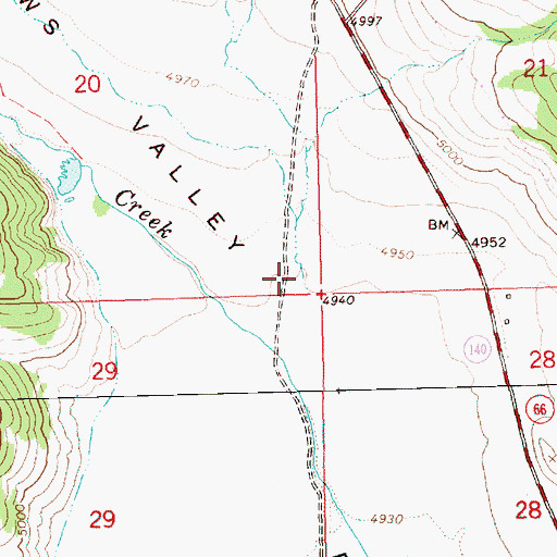 Topographic Map of Howard Creek, OR