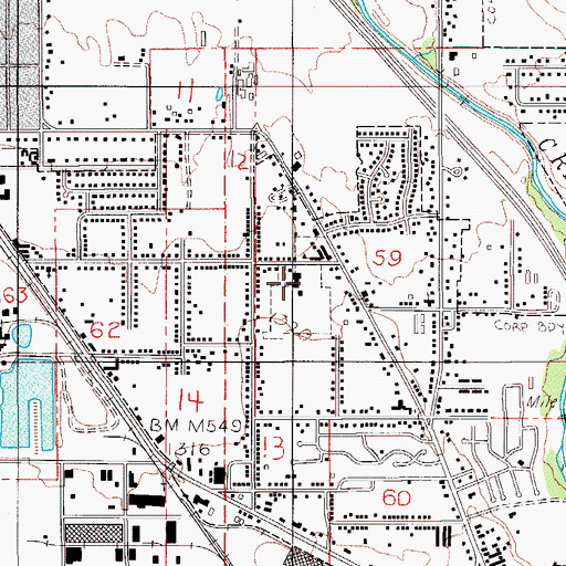 Topographic Map of Howard Elementary School, OR