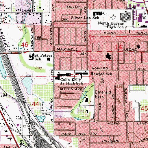 Topographic Map of Howard Elementary School, OR