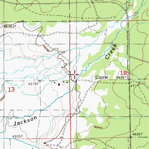 Topographic Map of Hoyt Creek, OR