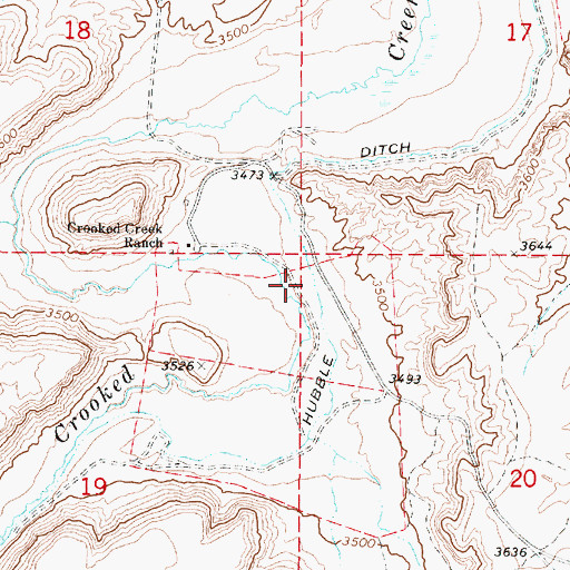 Topographic Map of Hubble Ditch, OR
