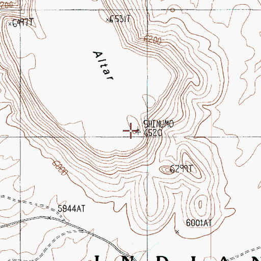 Topographic Map of Shinumo Altar, AZ