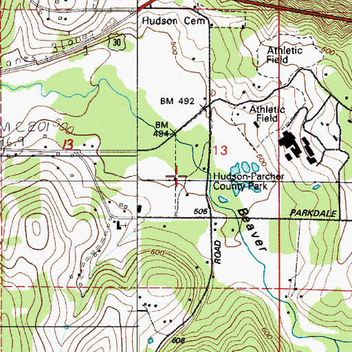 Topographic Map of Hudson Country Park, OR