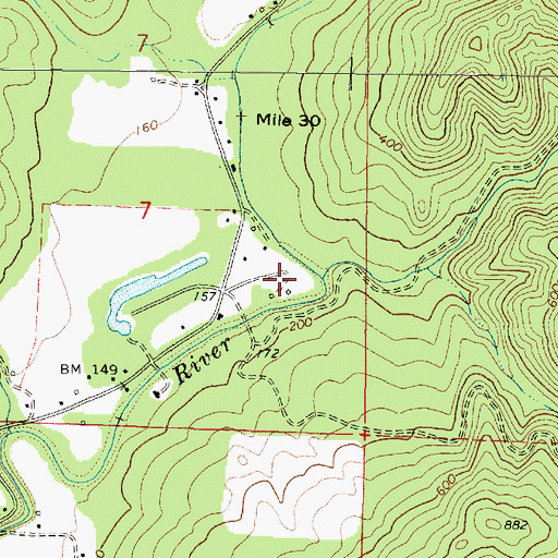 Topographic Map of Hudson Creek, OR