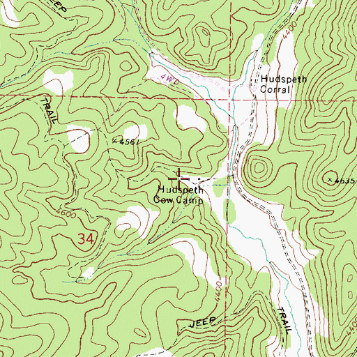 Topographic Map of Hudspeth Cow Camp, OR