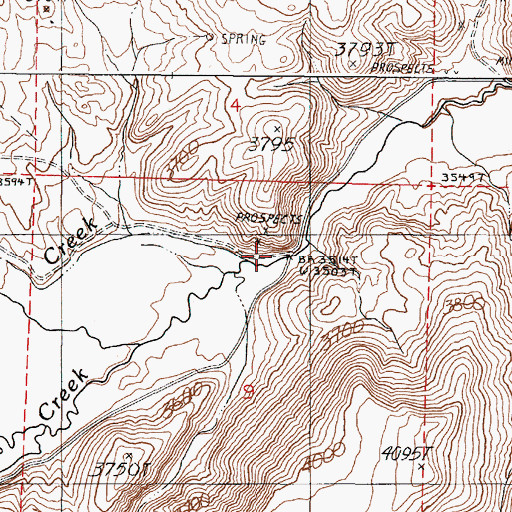 Topographic Map of Hugg Creek, OR