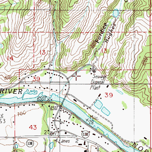 Topographic Map of Hughes Canyon, OR