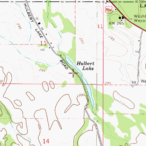 Topographic Map of Hulbert Lake, OR