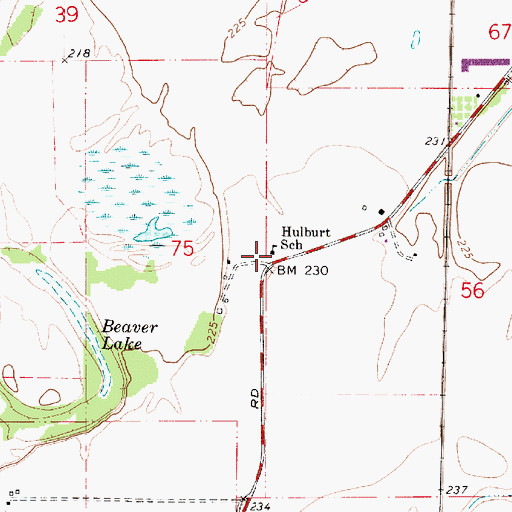Topographic Map of Hulburt School (historical), OR