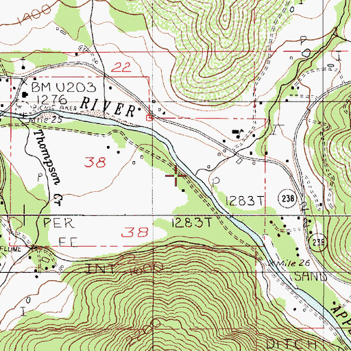 Topographic Map of Humbug Creek, OR