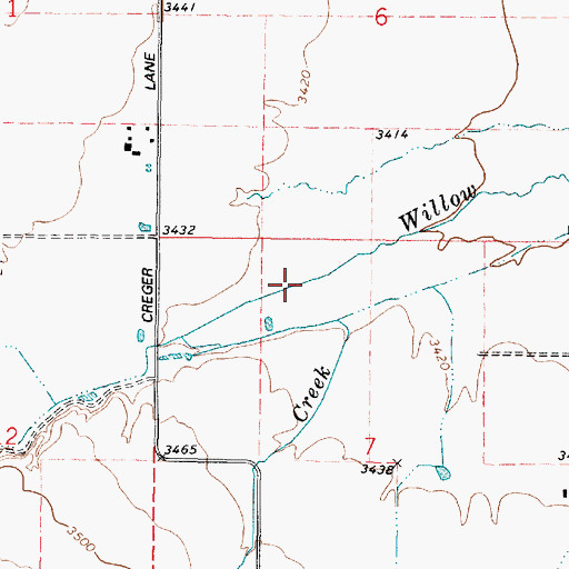 Topographic Map of Hunt Creek, OR