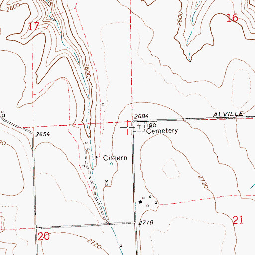 Topographic Map of Igo Cemetery, OR