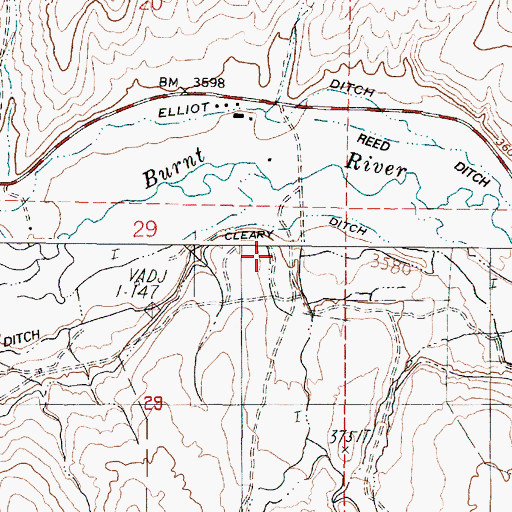 Topographic Map of Independence Creek, OR