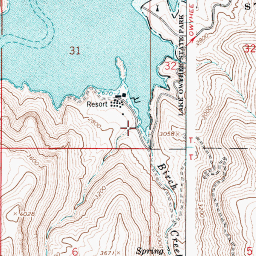 Topographic Map of Indian Creek, OR