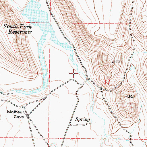 Topographic Map of Indian Creek, OR
