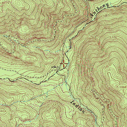 Topographic Map of Indian Creek, OR