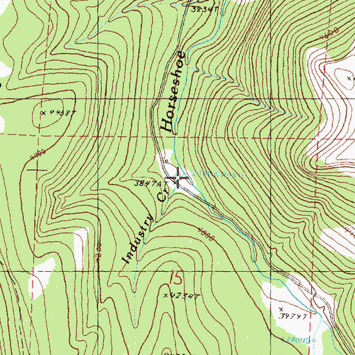 Topographic Map of Industry Creek, OR