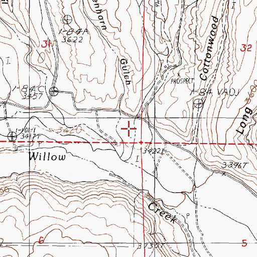 Topographic Map of Iron Gulch, OR