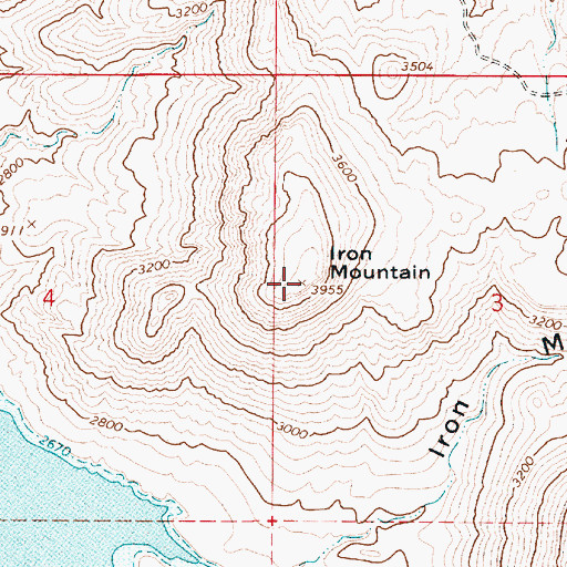 Topographic Map of Iron Mountain, OR