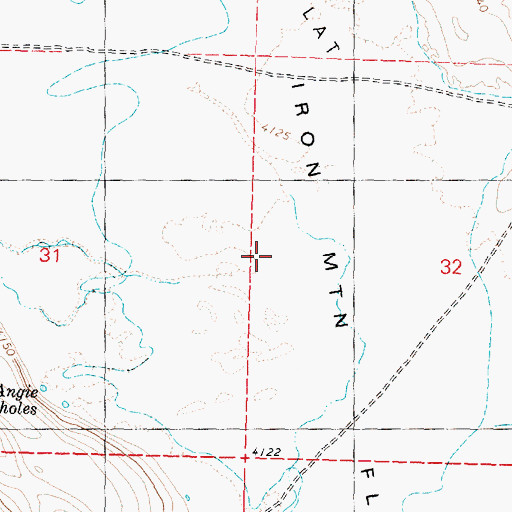 Topographic Map of Iron Mountain Flat, OR