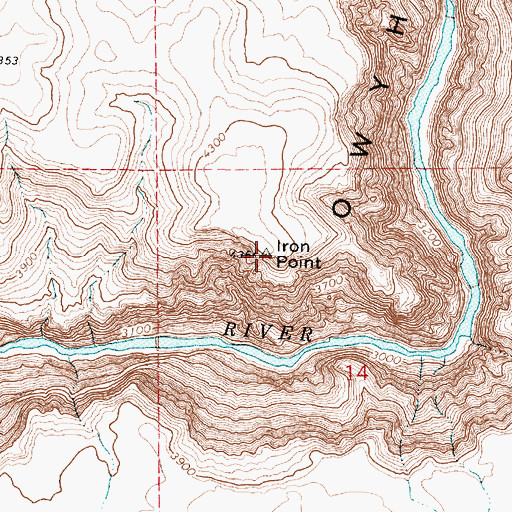Topographic Map of Iron Point, OR