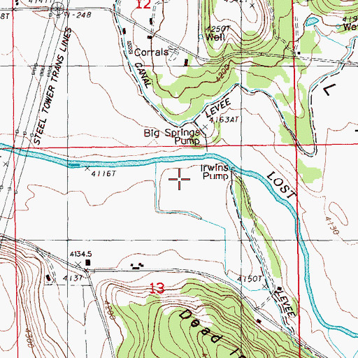 Topographic Map of Irwins Pump, OR