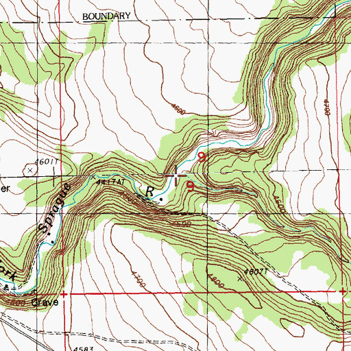 Topographic Map of Ish Tish Creek, OR