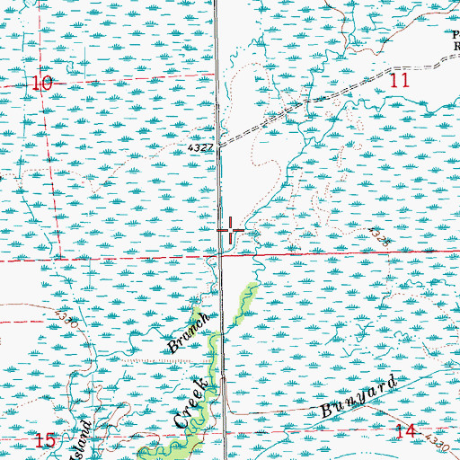 Topographic Map of Island Branch, OR