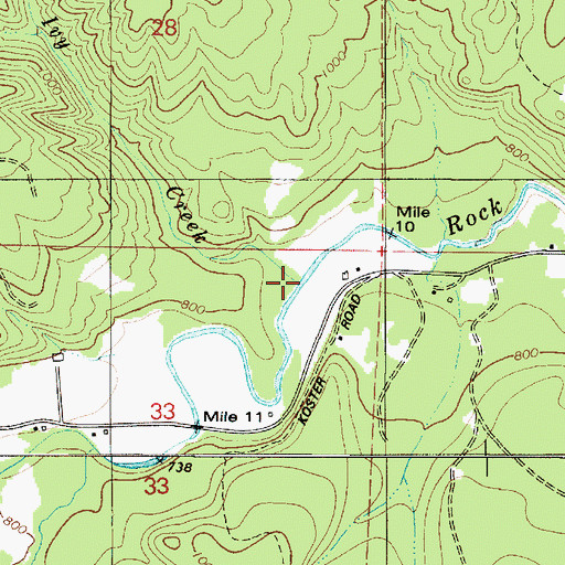 Topographic Map of Ivy Creek, OR