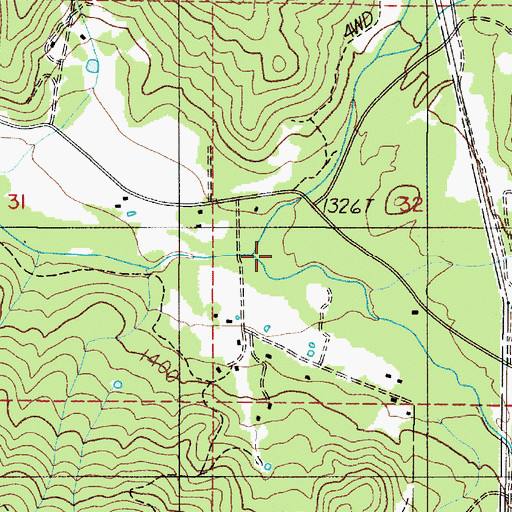 Topographic Map of Jack Creek, OR