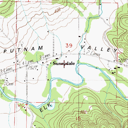 Topographic Map of Jack Creek, OR