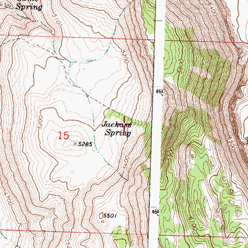 Topographic Map of Jackass Spring, OR