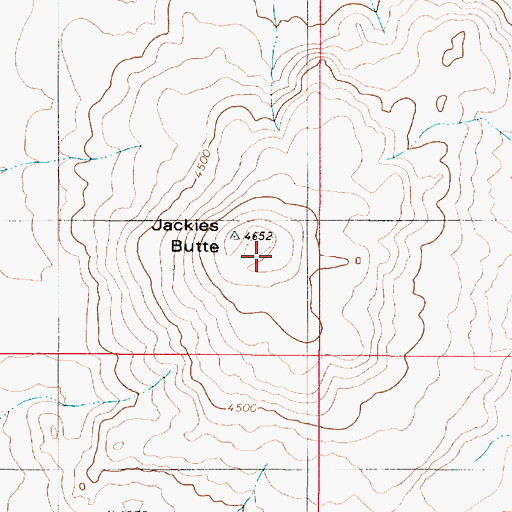 Topographic Map of Jackies Butte, OR
