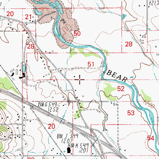 Topographic Map of Jackson Creek, OR