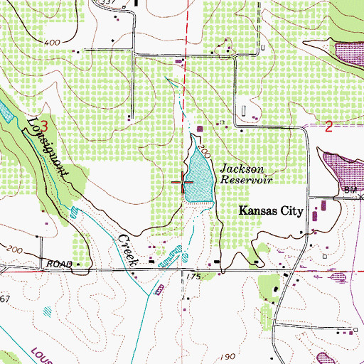 Topographic Map of Jackson Reservoir, OR