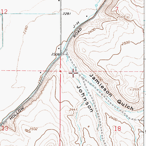 Topographic Map of Jamieson Gulch, OR