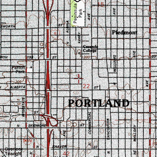 Topographic Map of Jefferson High School, OR