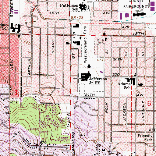 Topographic Map of Arts and Technology Academy, OR