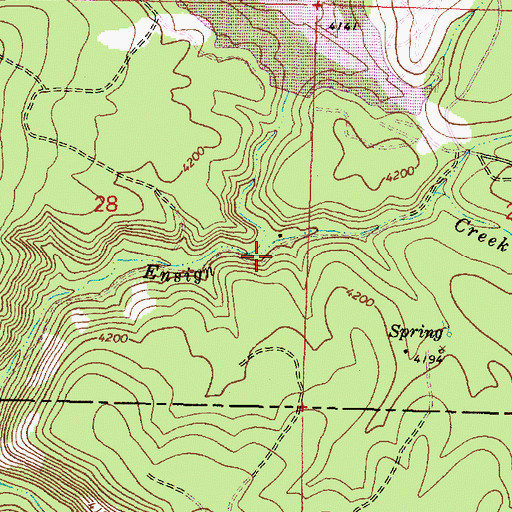 Topographic Map of Jennings Creek, OR