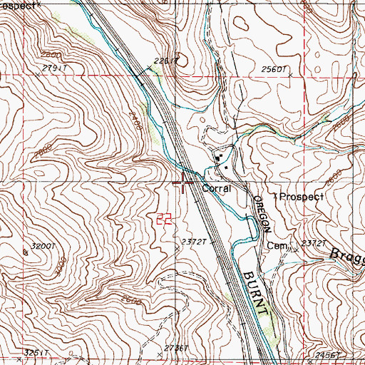Topographic Map of Jett Creek, OR