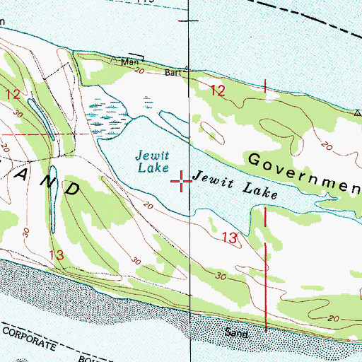 Topographic Map of Jewit Lake, OR