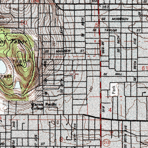 Topographic Map of Bridger Elementary School, OR