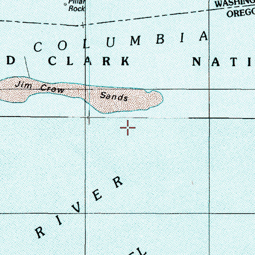 Topographic Map of Jim Crow Sands, OR